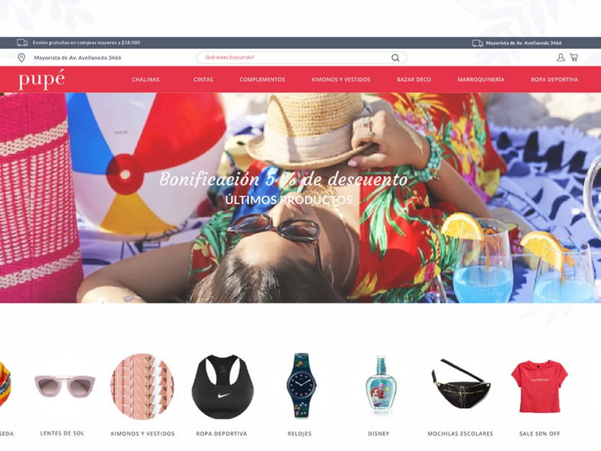 Home del e-commerce de Pupé